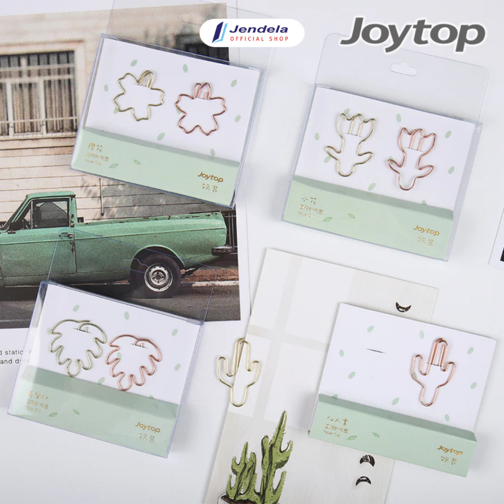 

Paper Clips Joytop Penjepit Kertas Tumbuhan Bahan Metal isi 2pcs Paper Clip Aesthetic Book Klip Kertas Untuk Kantor Notaris ATK