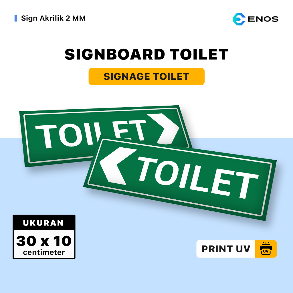 

SIGN SIGNAGE TOILET WC AKRILIK PRINT UV ANTI AIR PREMIUM 30 X 10 CM / PAPAN TANDA ACRYLIC