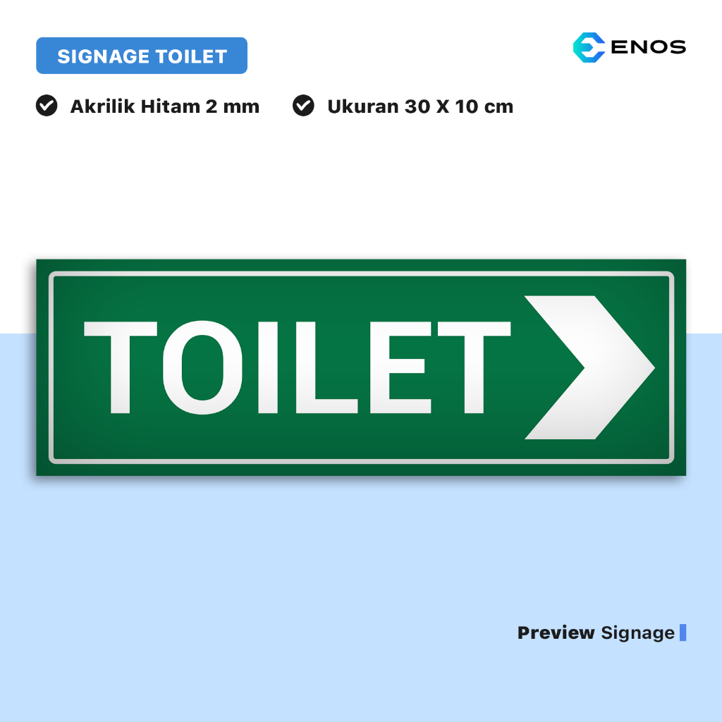 

HJK SIGN SIGNAGE TOILET WC AKRILIK PRINT UV ANTI AIR PREMIUM 30 X 10 CM / PAPAN TANDA ACRYLIC