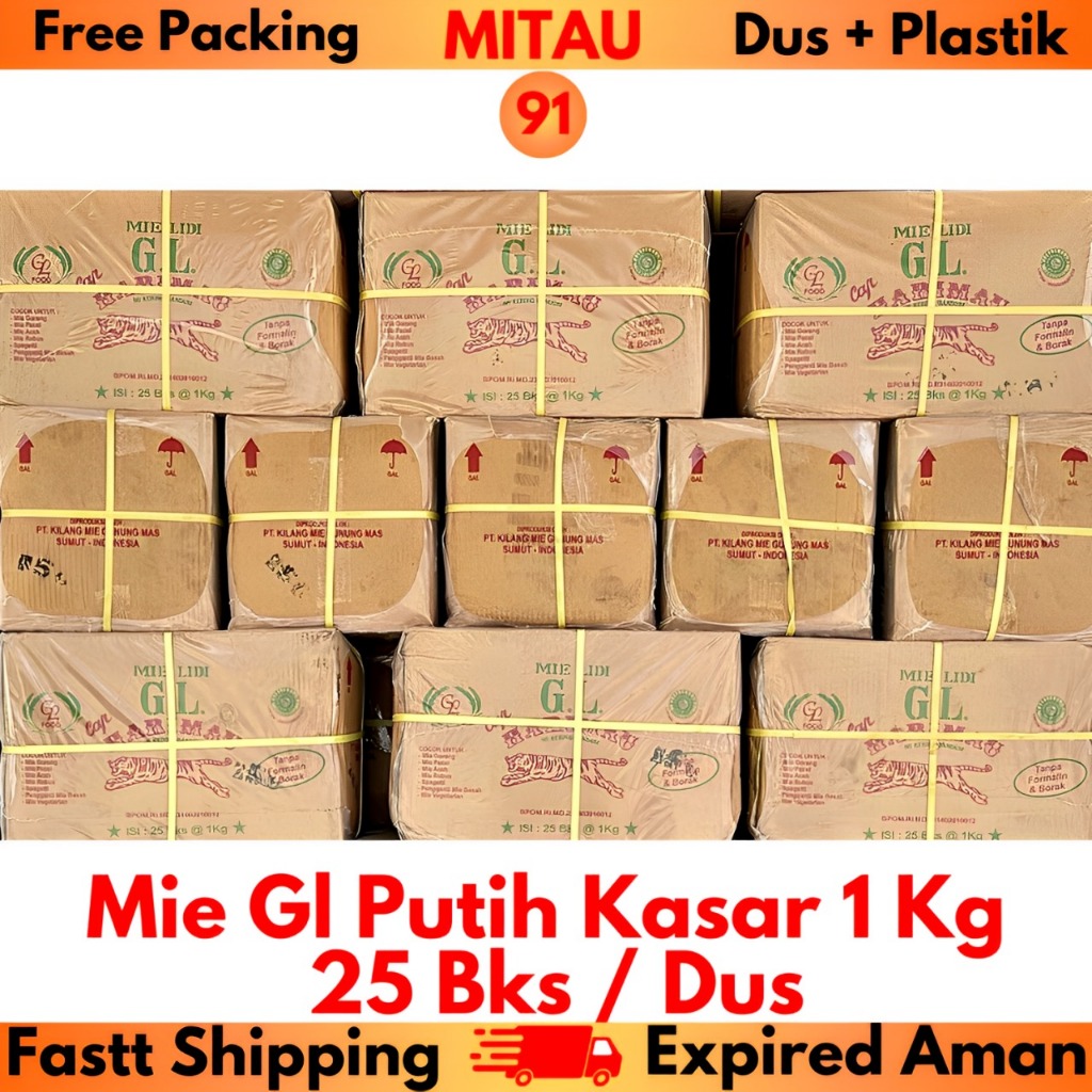 

Mie Gl Putih Kasar 1Kg / Dus Beli 5 Dus Lebih Murah