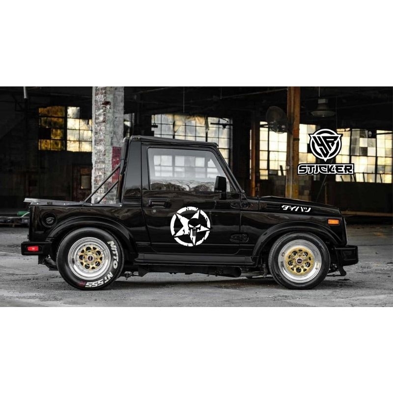 CUTTING STICKER TERBARU MOBIL KATANA, JIMNY, FEROZA, ESCUDO, RUBICON,DLL