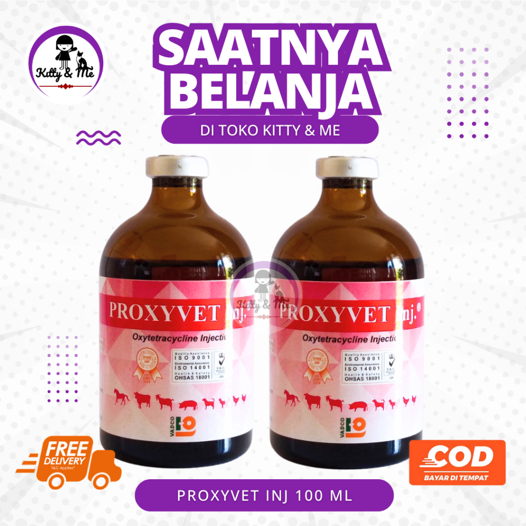 PROXYVET INJ 100 ML - Antibiotik Spektrum Luas Hewan