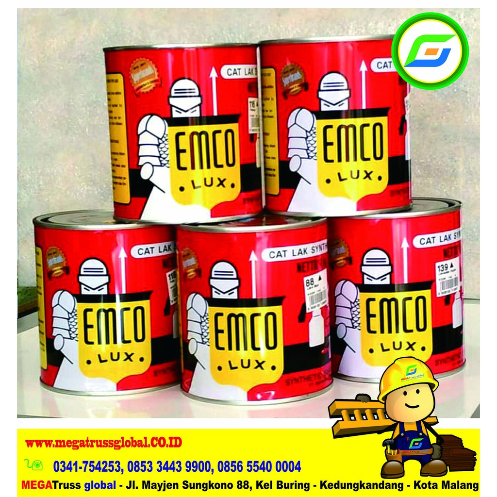 Cat EMCO 0.5 Kg- Cat Kayu dan Besi - Lux Synthetic - cat kayu- cat besi - cat warna