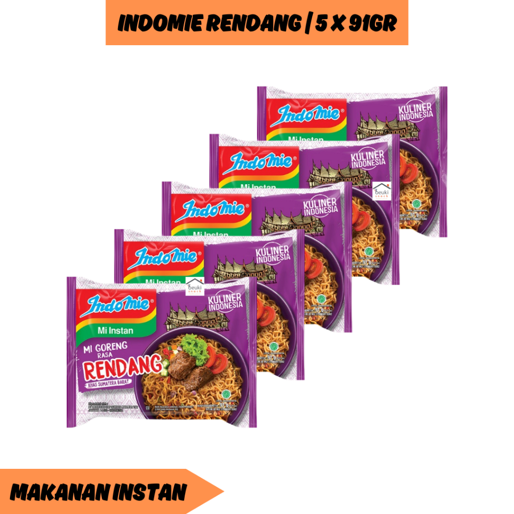 

5PCS Indomie Kuliner Indonesia Goreng Rendang Khas Sumatera Barat