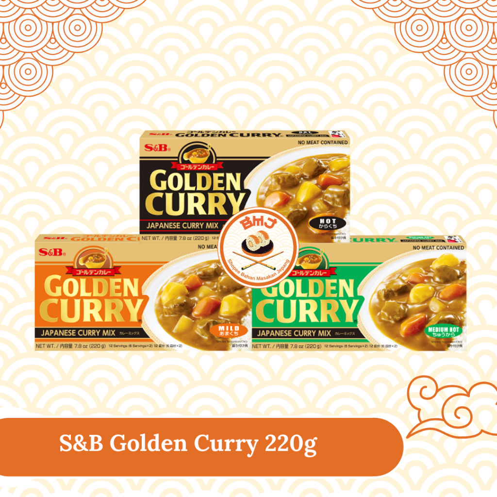 

GOLDEN CURRY S&B Mix Hot Medium Mild 220 g