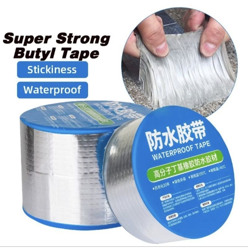 Lakban Aluminium Foil - Lakban Anti Bocor Anti Air - Super Strong Waterproof Tape Butyl