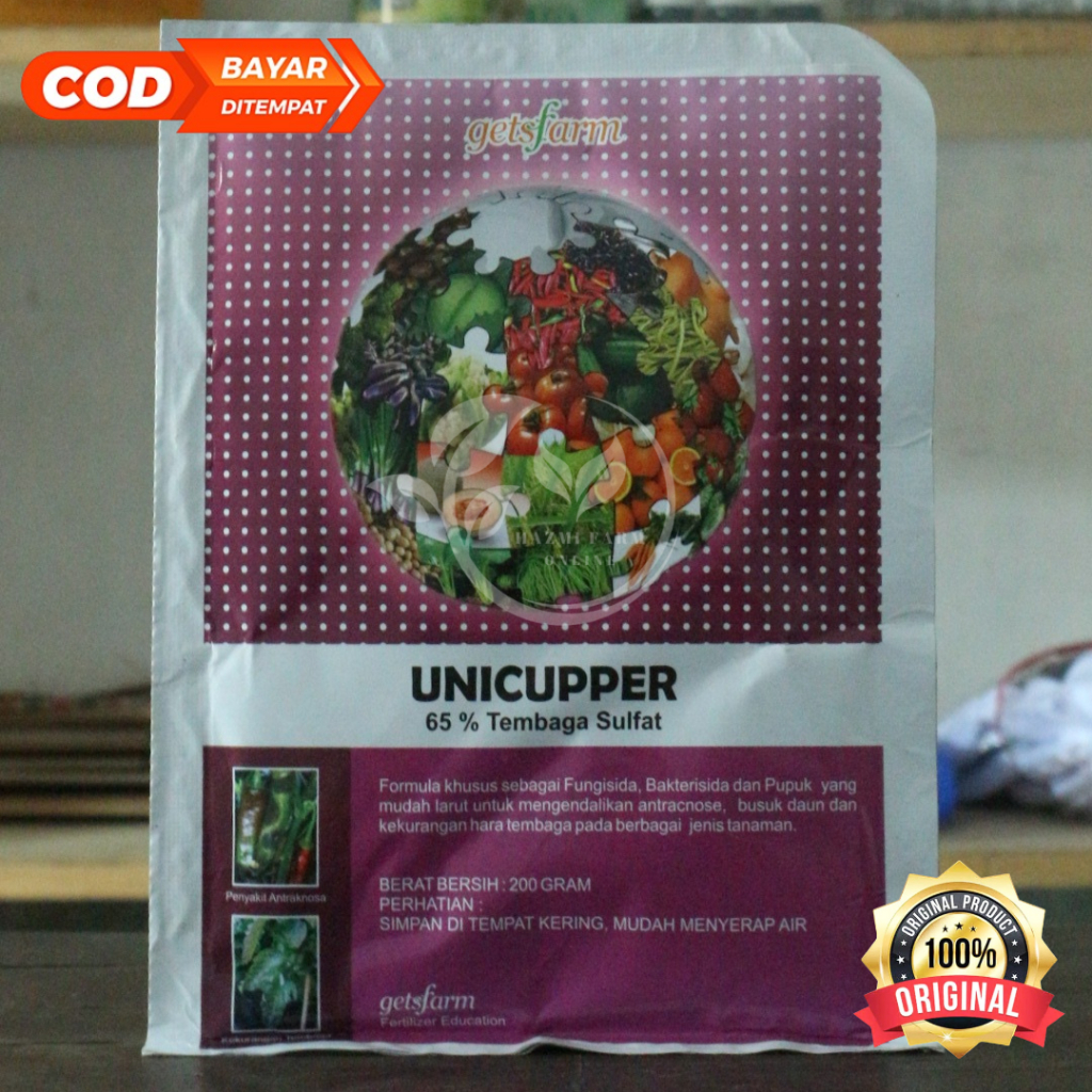 TEMBAGA SULFAT UNICUPPER 65WP FUNGISIDA,BAKTERISIDA DAN PUPUK