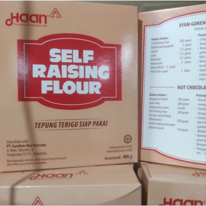 

Haan Self Raising Flour Tepung Terigu 400gr