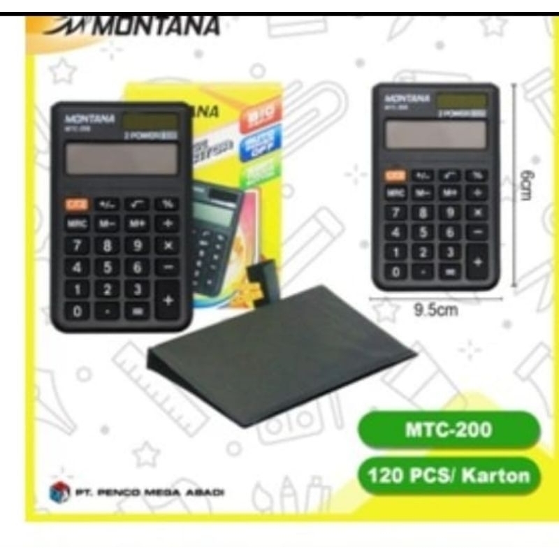 

Pocket Calculator / Kalkulator Saku MONTANA MTC-200