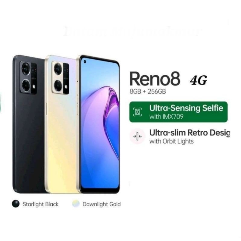 OPPO RENO 8 4G 8/256GB - Garansi Resmi Indonesia