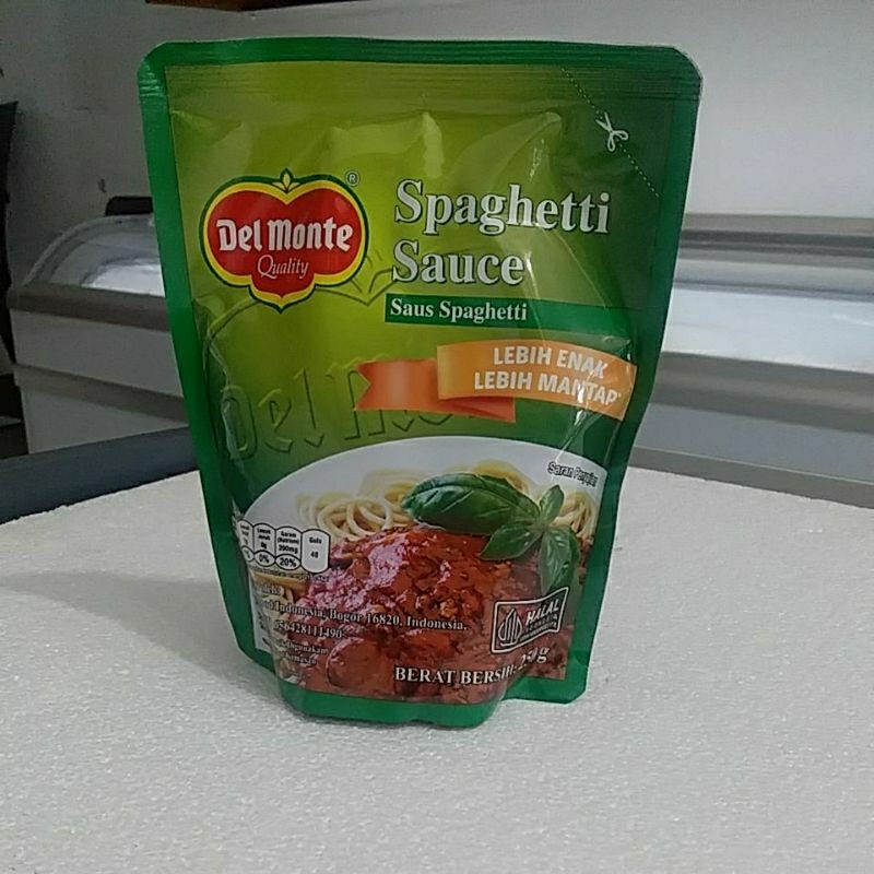 

Delmonte Spaghetti Sauce. Berat bersih 250 gram