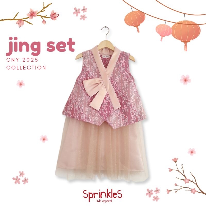 Dress Outer Cheongsam Batik Anak Perempuan 1-10 tahun I Jing Dress Set