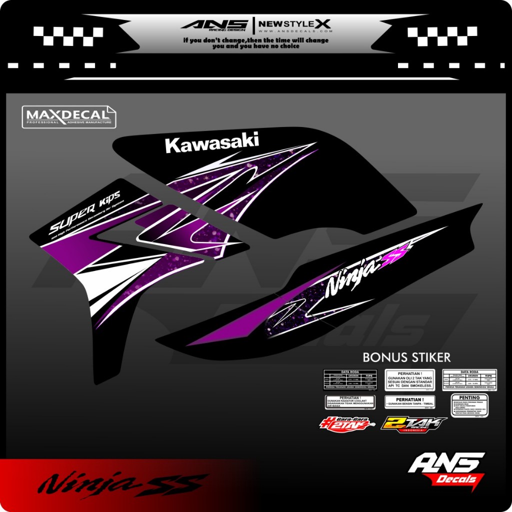 Striping Variasi NINJA SS Transparan Striping Ninja R NINJA SS ORIGINAL STRIPING MOTOR KAWASAKI NINJ