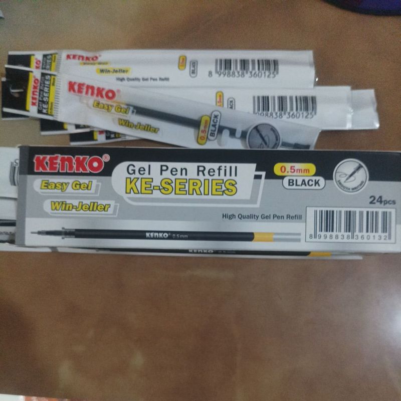 

refill pen easygel 05mm ujung lancip,warna hitam.