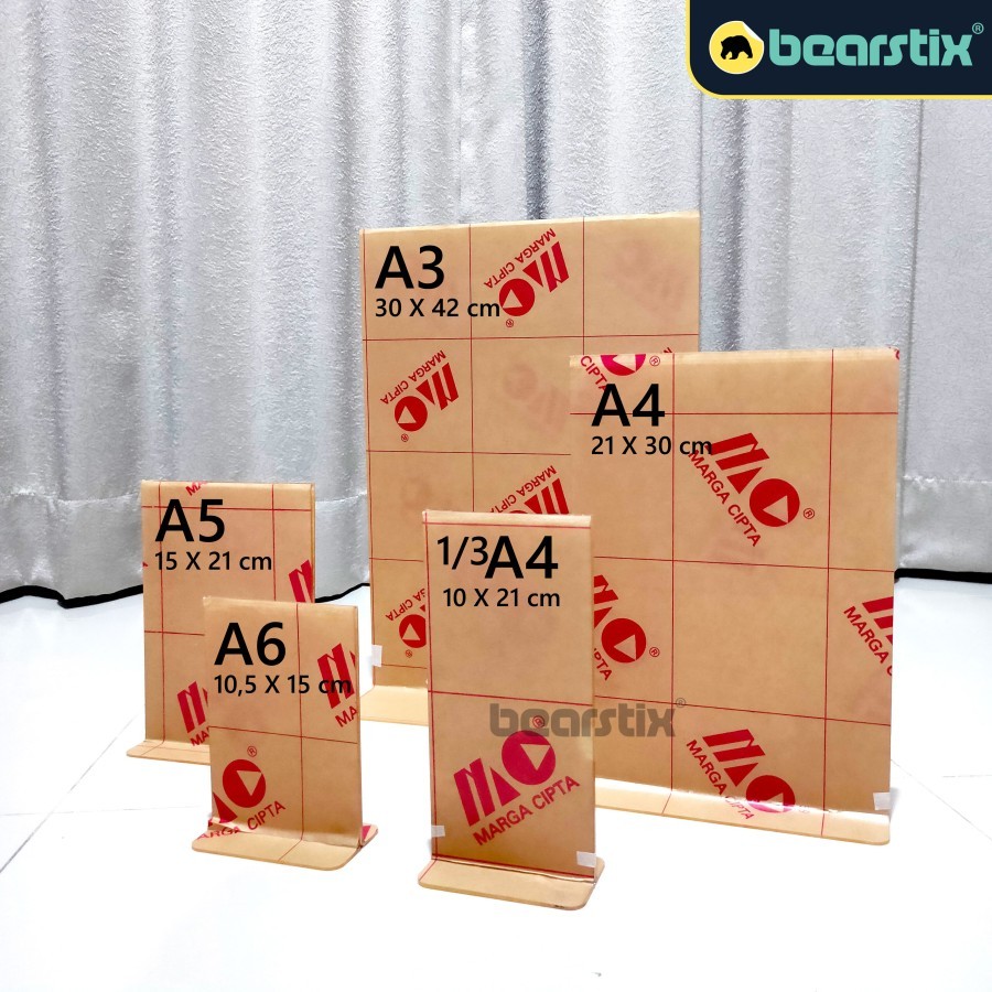 

Akrilik Tempat QRIS Stand QR Code Barcode Meja Kasir Acrylic Pop Standing Holder Menu Iklan Brosur