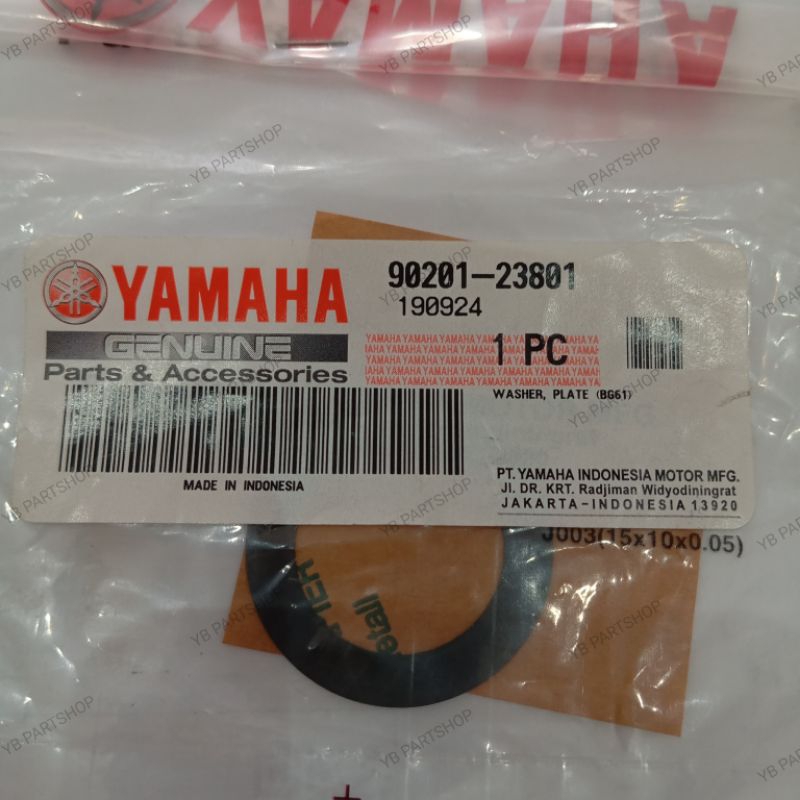 WASHER, PLATE (BG61) / PLAT RING BOS BOSH RUMAH ROLLER CVT - XMAX ( 90201-23801 )