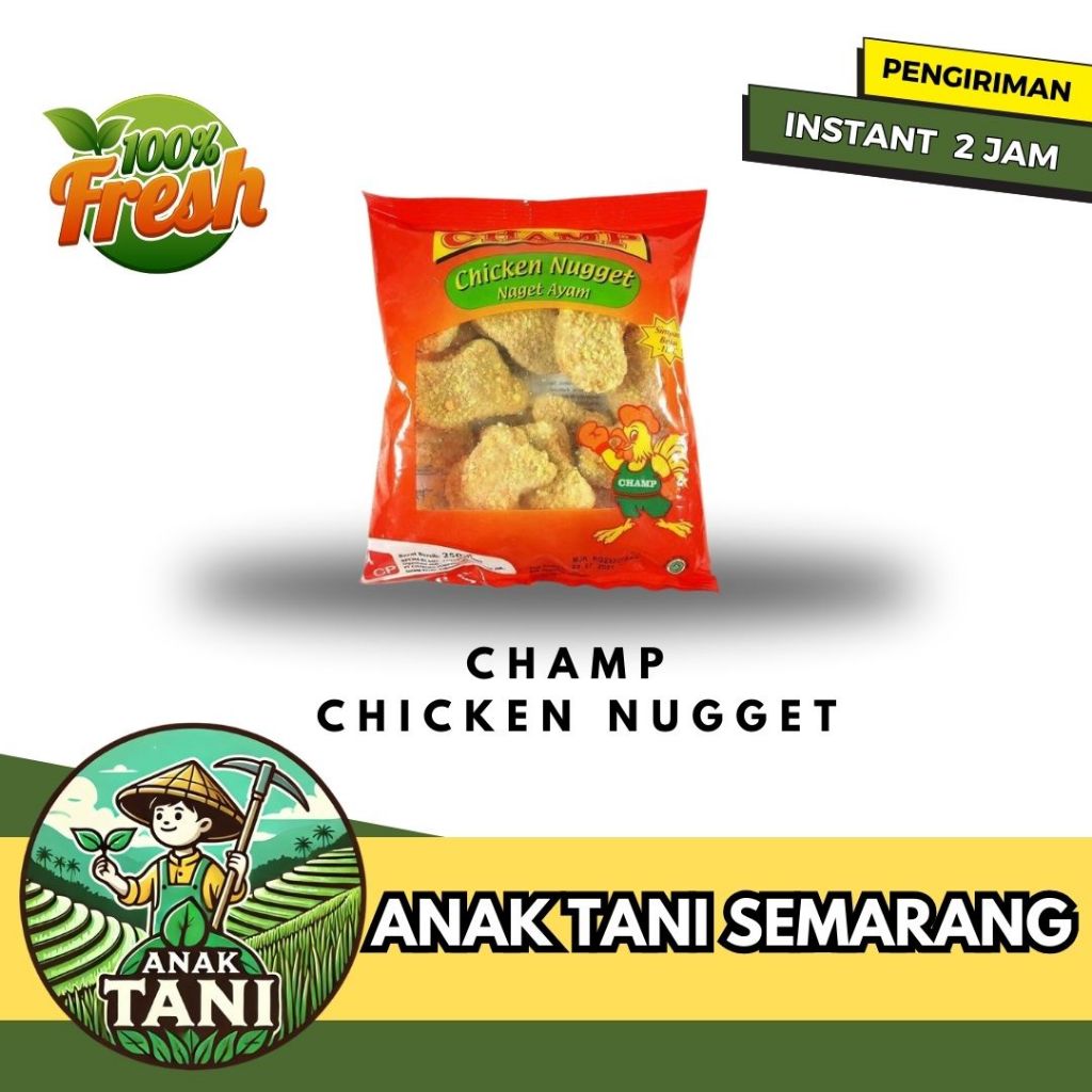 

[ANAK TANI] CHAMP CHICKEN NUGGET 250GR SIAP KIRIM INSTANT AREA SEMARANG