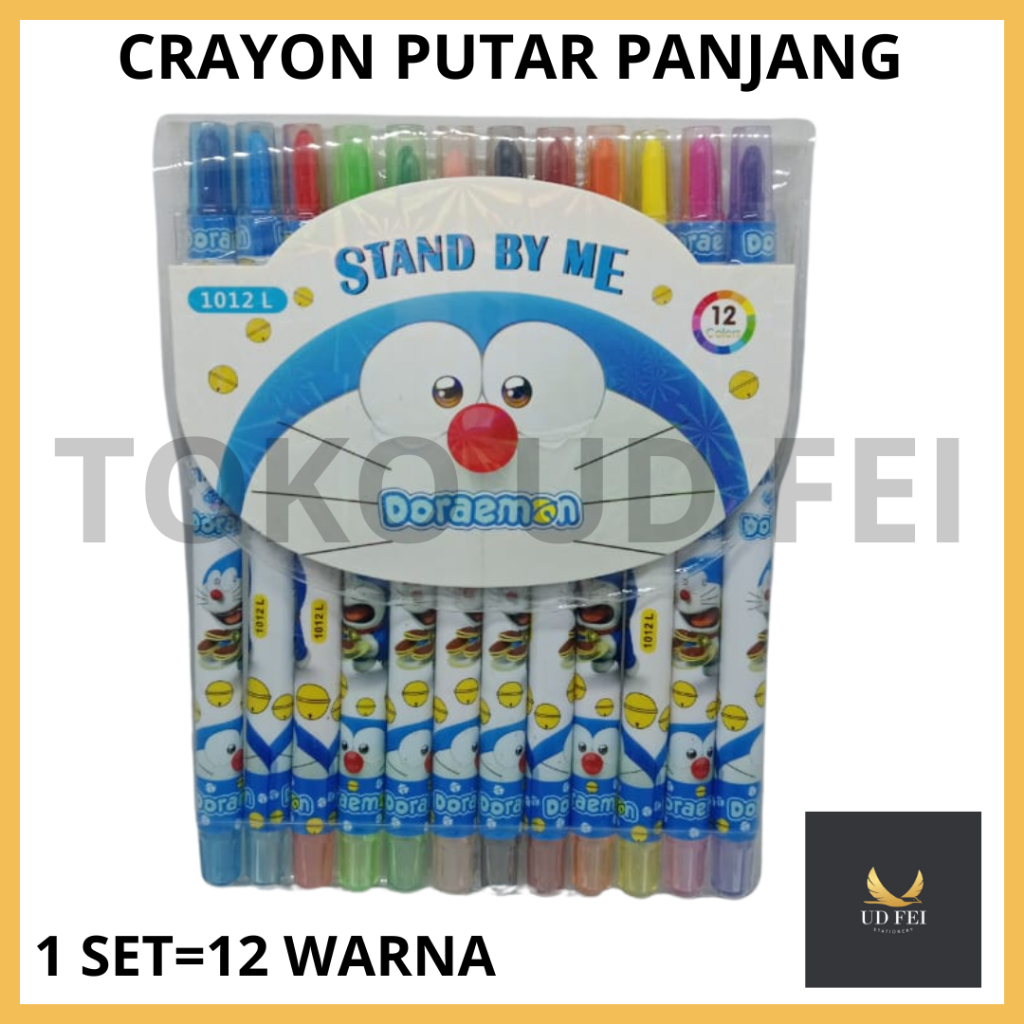 

(1 SET=12 WARNA ) Crayon Putar Panjang/ Crayon Putar Fancy/ Crayon Putar/ Crayon Putar Fancy Murah