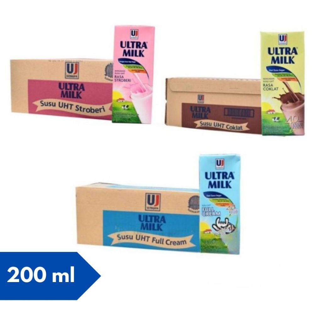 

Ultra Milk Susu UHT 200 ml / Dus isi 24 Pcs