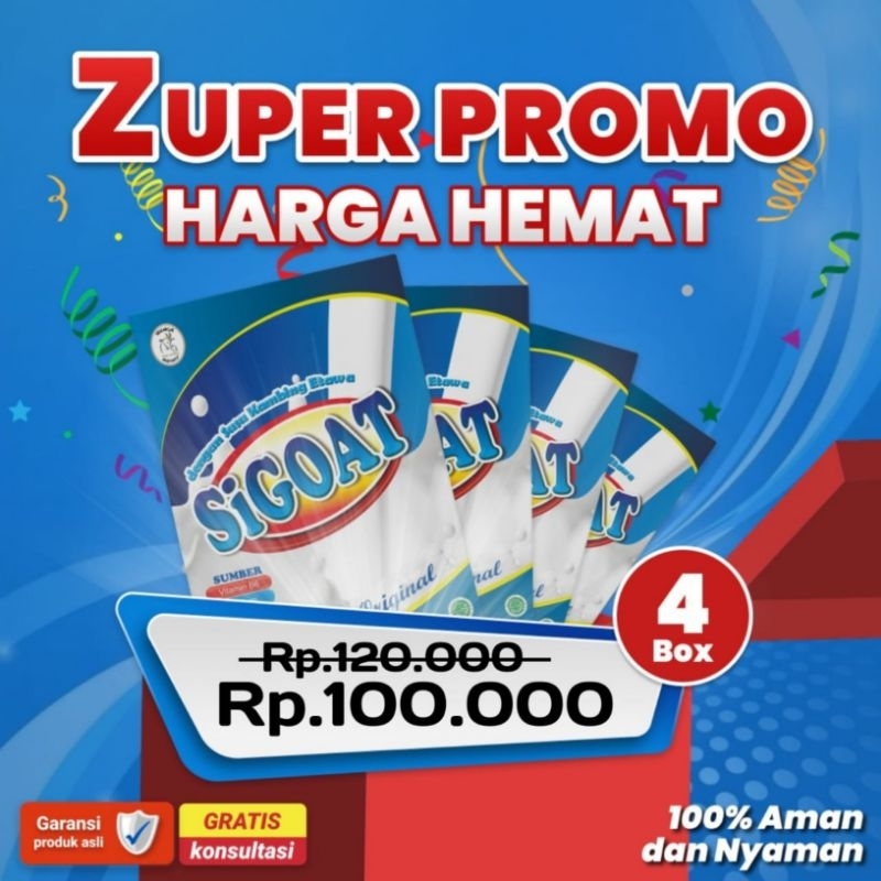 

SIGOAT PAKET 4 BOX SUSU KAMBING ETAWA ORIGINAL