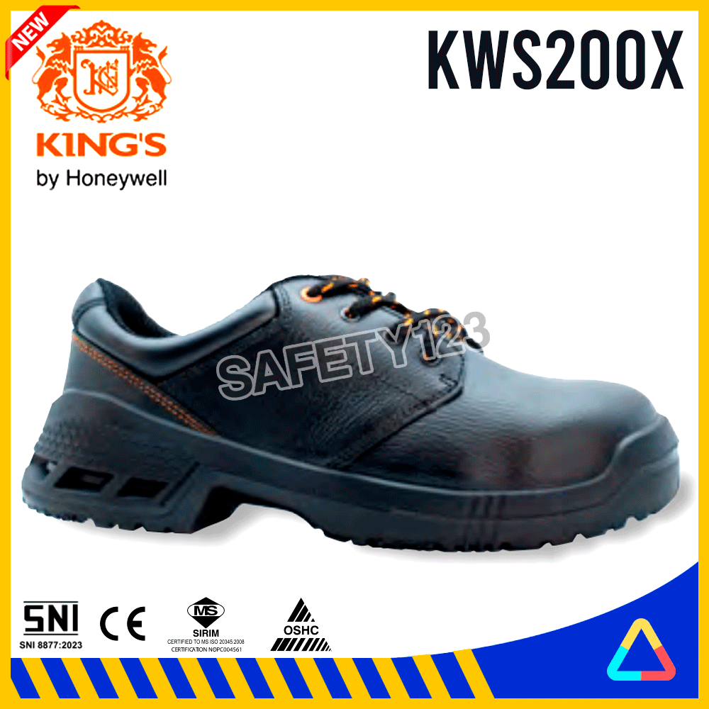Kings KWS 200X Sepatu Safety Shoes King's KWS200 Hitam Original Honeywell