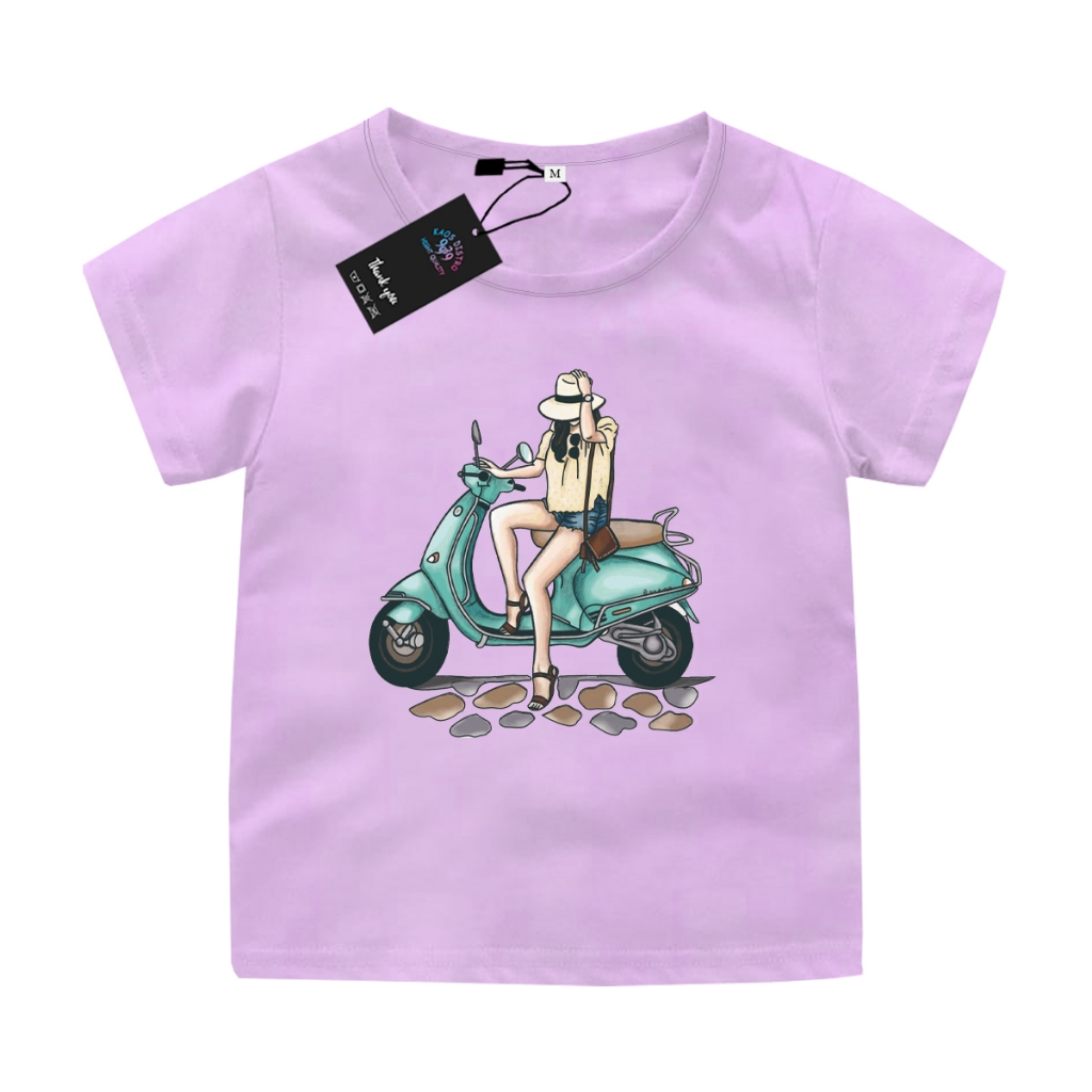 Kaos Skuter Anak perempuan Atasan Anak Fashion Anak