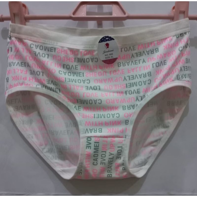 Jiashini CD Wanita Remaja Bahan Tebal Lembut Elastis Motif Lucu Manis