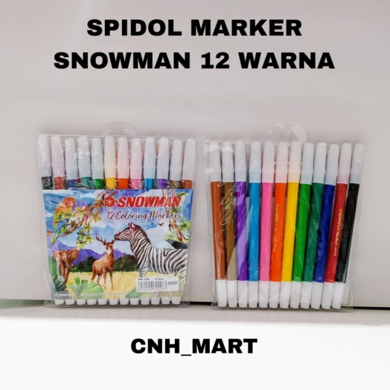 

Spidol Snowman 12 Warna - Warni - Spidol PW-12 A Harga 1 Set 12 Pcs