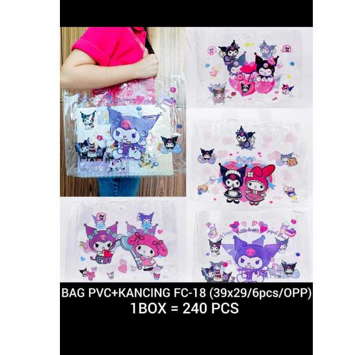 

TAS MIKA KANCING UK 39CMX29CMX10CM/BAHAN MIKA/TAS ULANG TAHUN/TAS MIKA MOTIF SANRIO