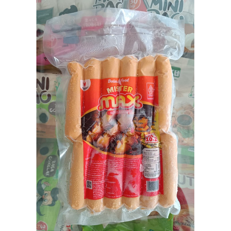 

MISTER MAX Sosis Bakar Mini Isi 12 & Jumbo Isi 8 [550gr]