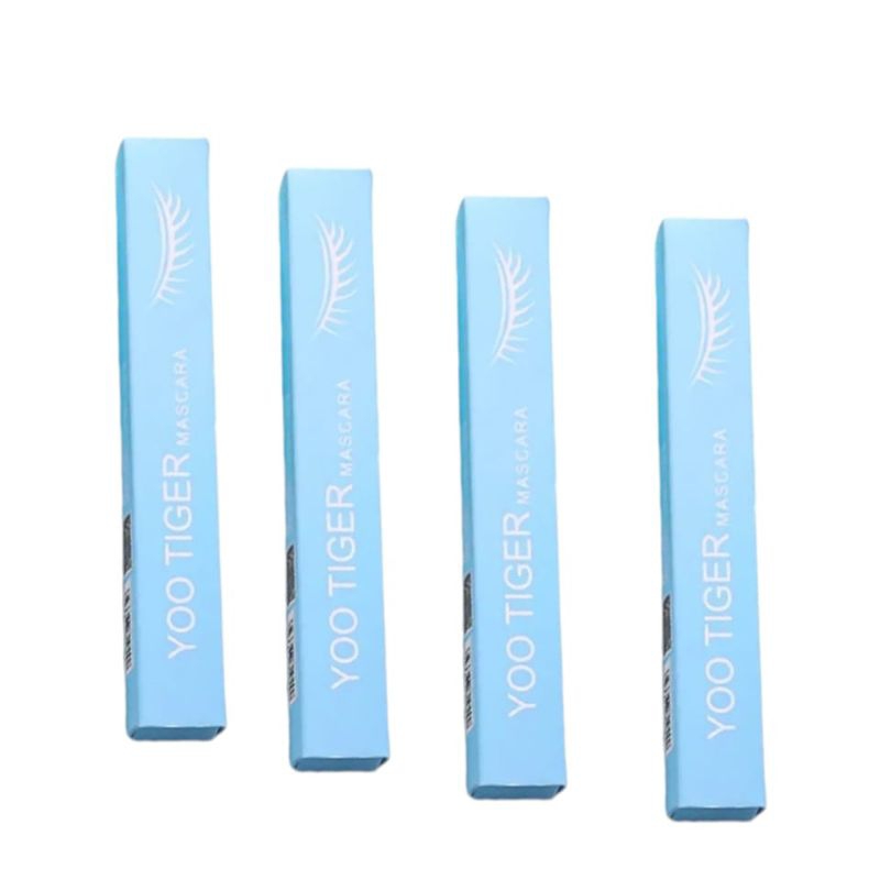 4 PCS YOO TIGER Mascara Sky Blue Achieve Long Lasting Slender Curling Lashes