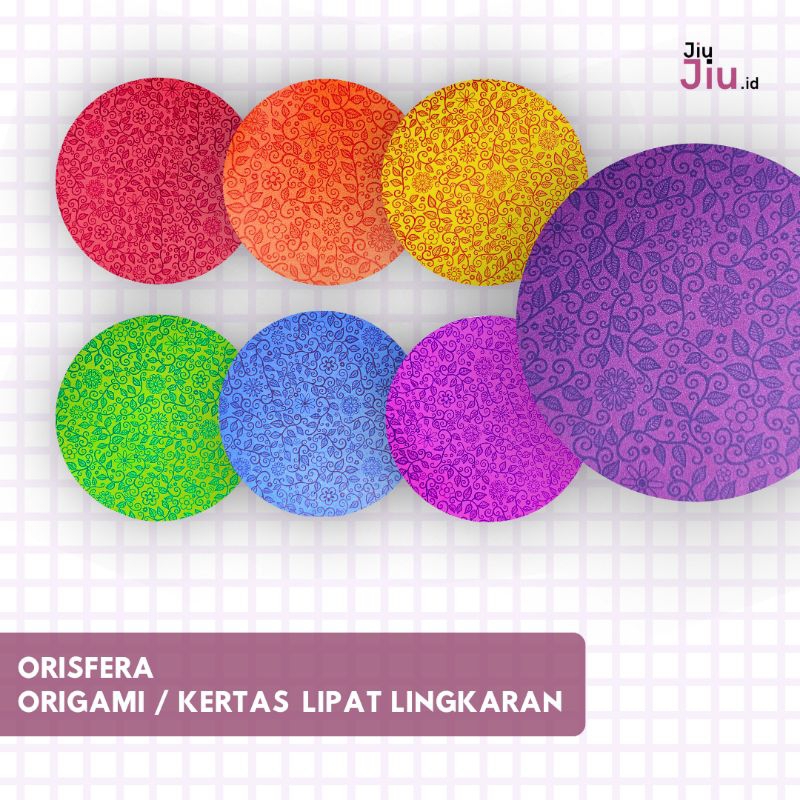 

JiuJiu.id | Orisfera Kertas Lipat Bulat / Origami Bulat - MOTIF