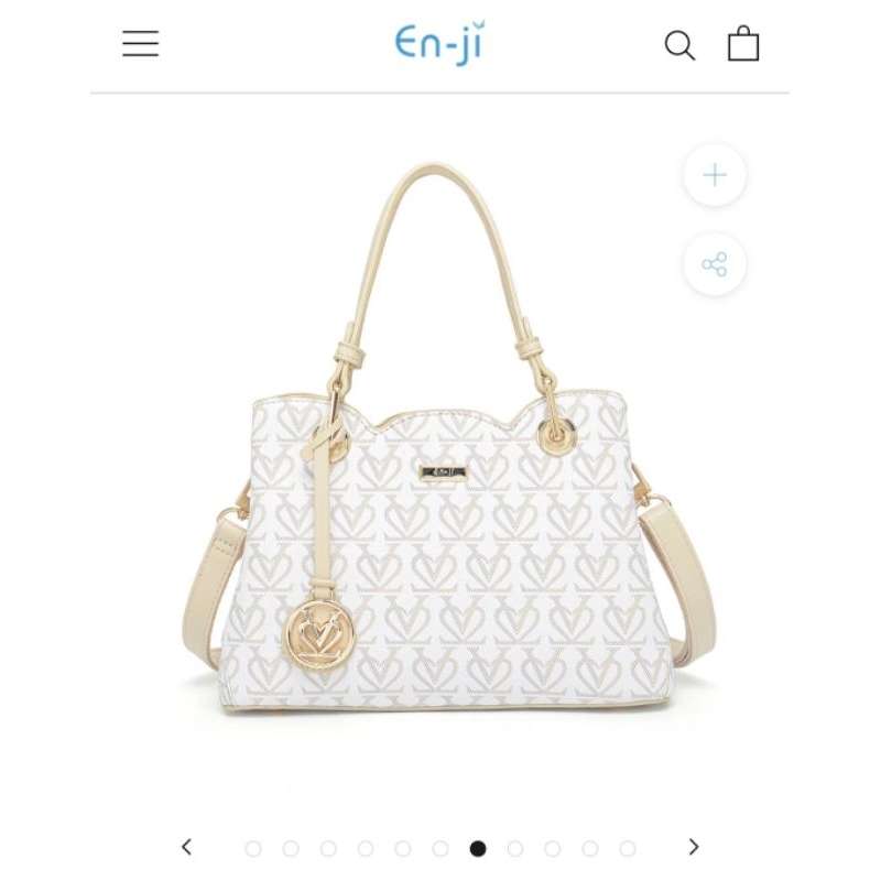 [BRAND NEW WITH TAG LENGKAP] En-ji Jihe Handbag Cream Original 100%