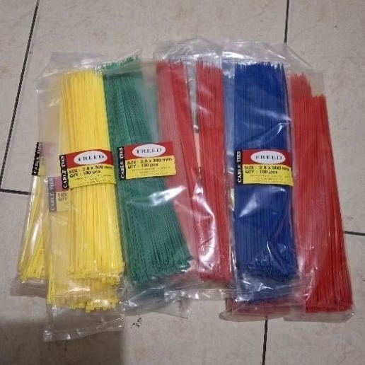 Kabel ties - kabel tis 30 cm Merah Kuning Hijau Biru