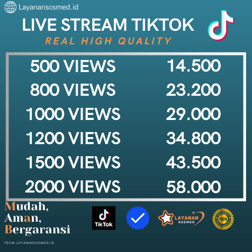 VIEWS VIEWERS LIVE STREAMING TIKTOK SUPER HIGH QUALITY PERMANENT