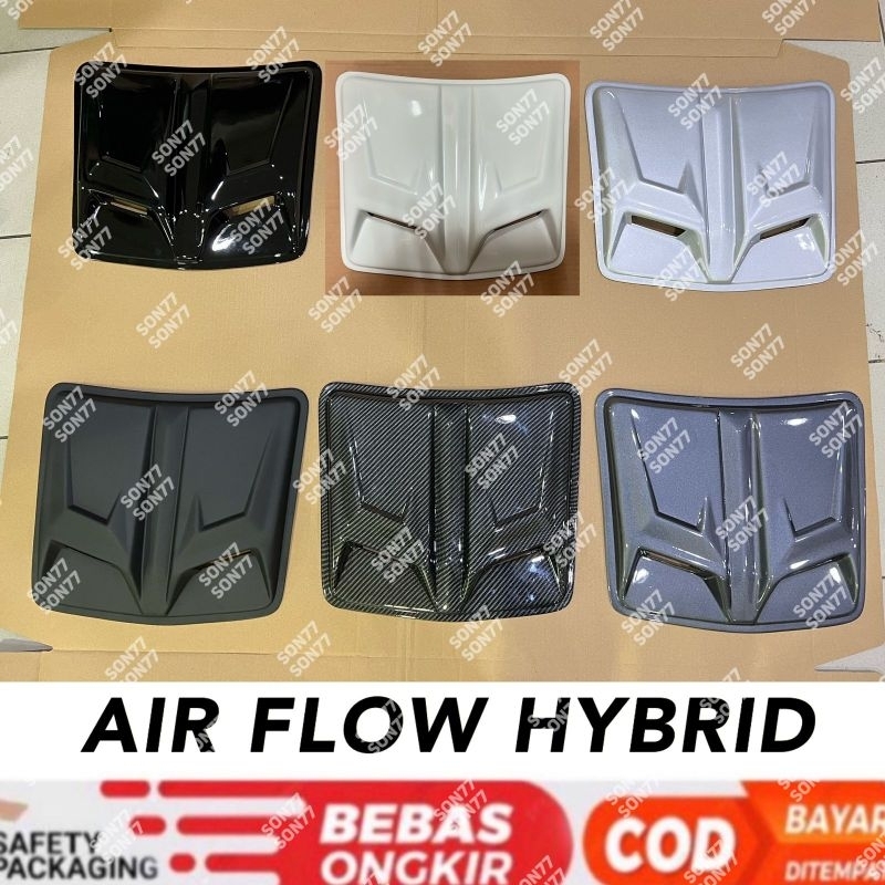 Air Flow Side Kap Mesin Hybrid Hitam Carbon Abu Putih Silver Mobil Universal Pajero Fortuner Avanza 