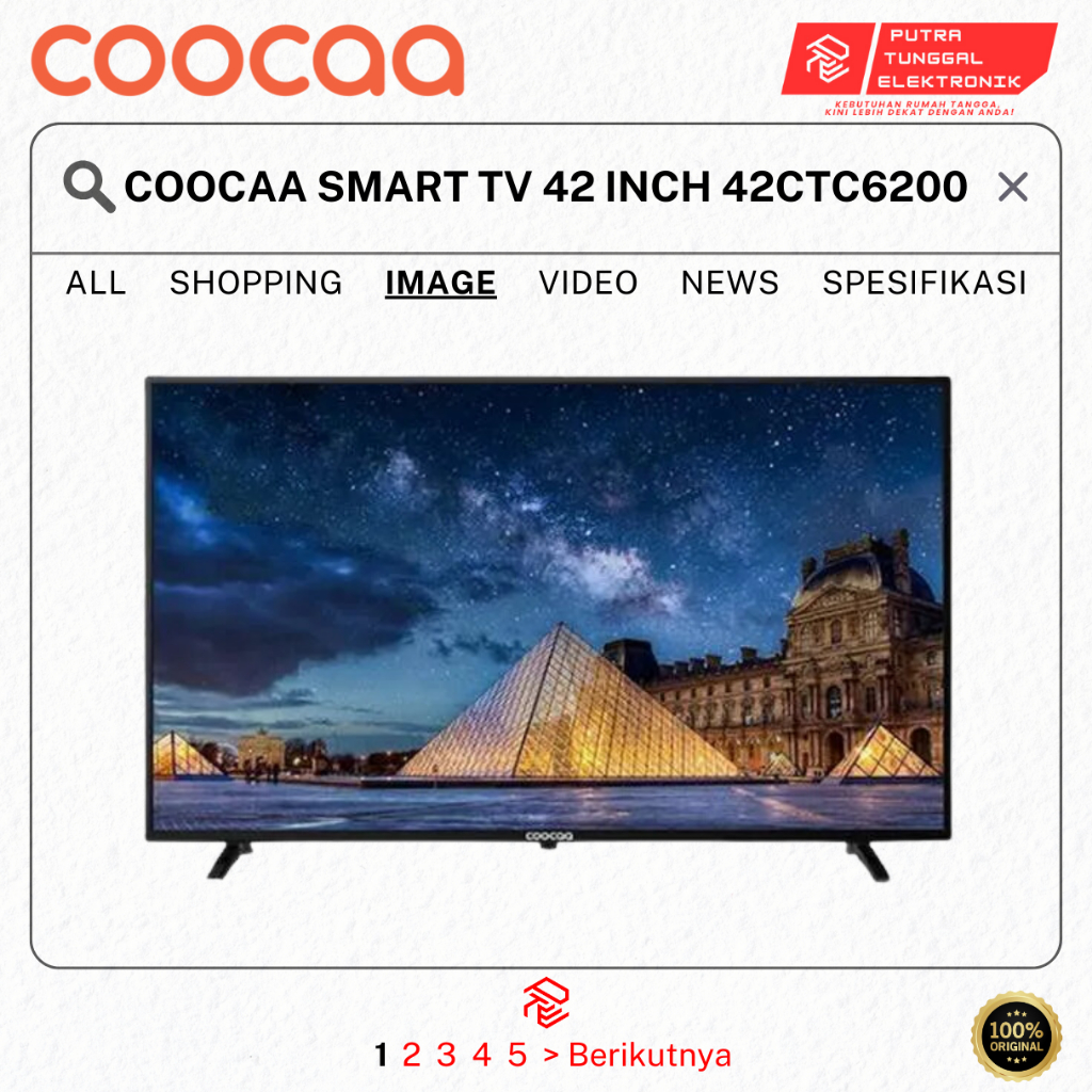 COOCAA Smart TV 42 Inch 4CTC6200 PRODUK 100% ORIGINAL COOCAA