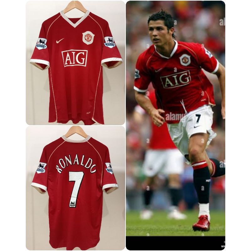 Jersey Menchyster Unaitid home 2006 Ronaldo (L) original baju bola asli rare langka vintage lawas sh