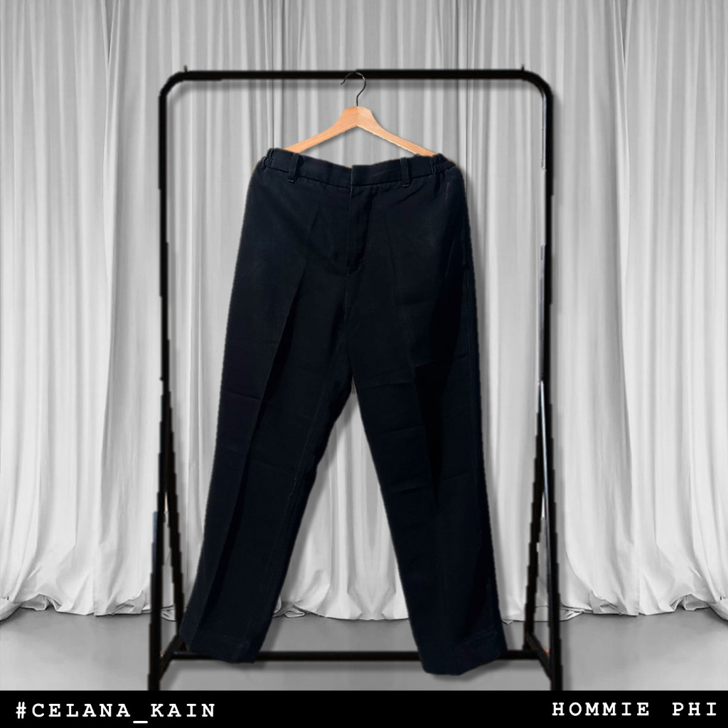 [HOMMIE PHI] Celana Kerja Wanita / Celana Kain Warna Hitam - PRELOVED CLOTHING