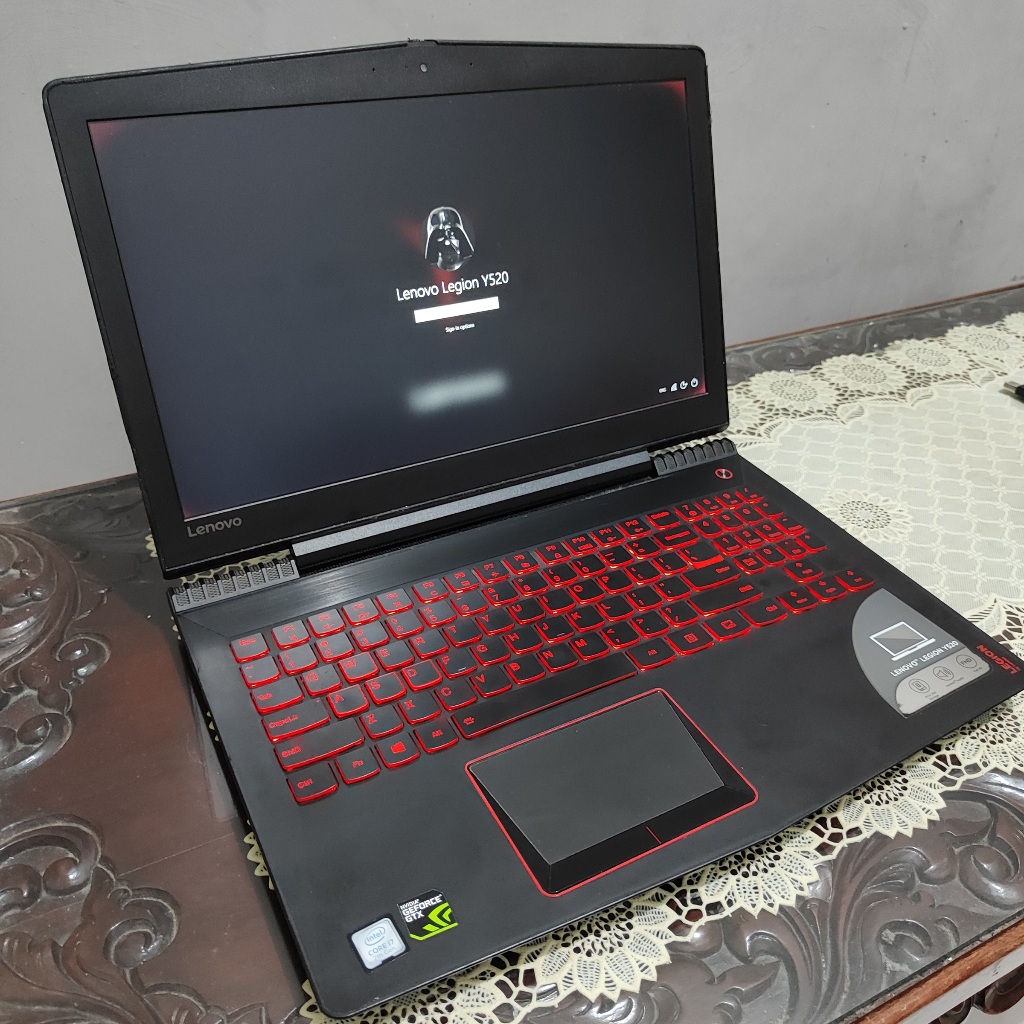Jual Laptop Lenovo Legion Y520 Core i7 RAM 12GB SSD 1TB Bekas, Cocok untuk Kerja (GPU Mati)