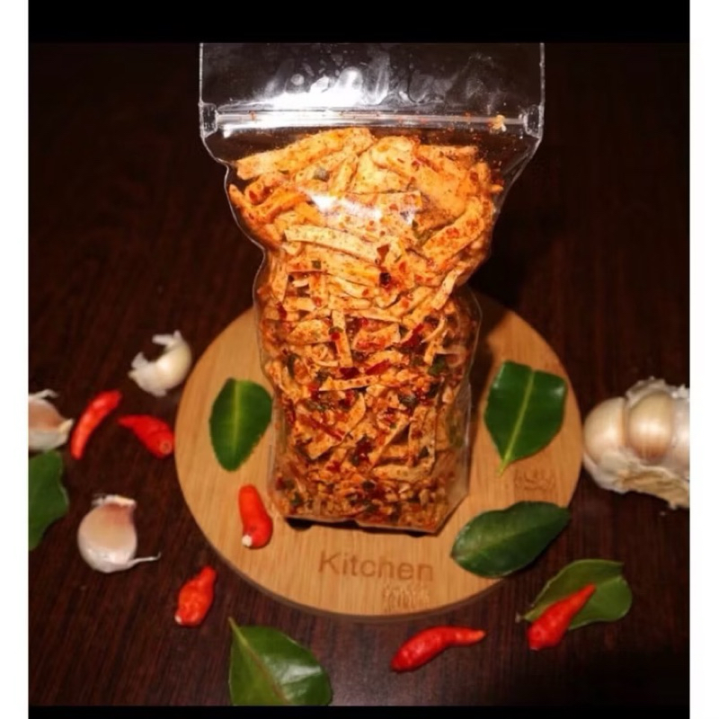 

GS basreng pedas daun jeruk isi 100gram / Basreng Stik Bumbu Kering Ekstra Pedas Daun Jeruk