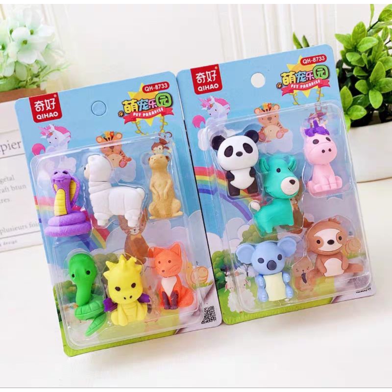 

Penghapus cute animals set/eraser animal/penghapus qihao/penghapus pensil/hapusan pencil