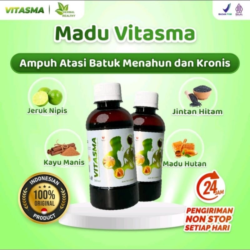 

TERLARIS Madu Vitasma Original Meredakan gangguan Batuk Dan Asma