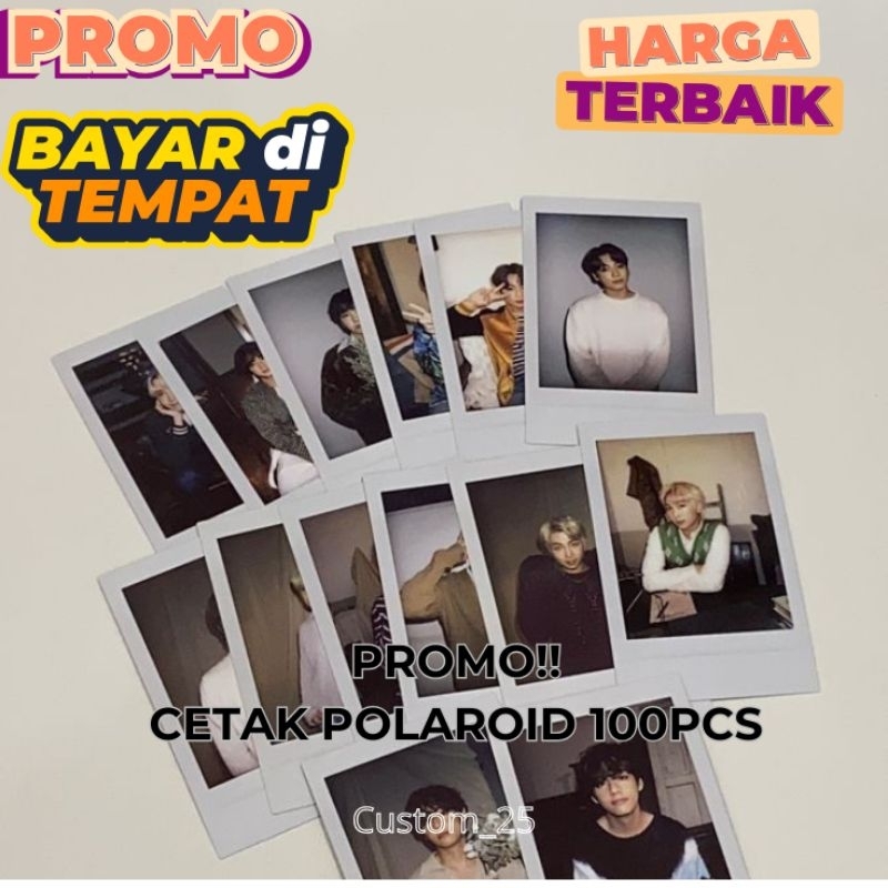 CETAK FOTO POLAROID PAKET 100PCS( COD)