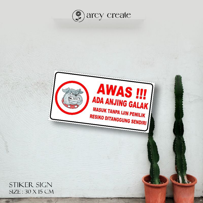 

Stiker Awas Anjing Galak