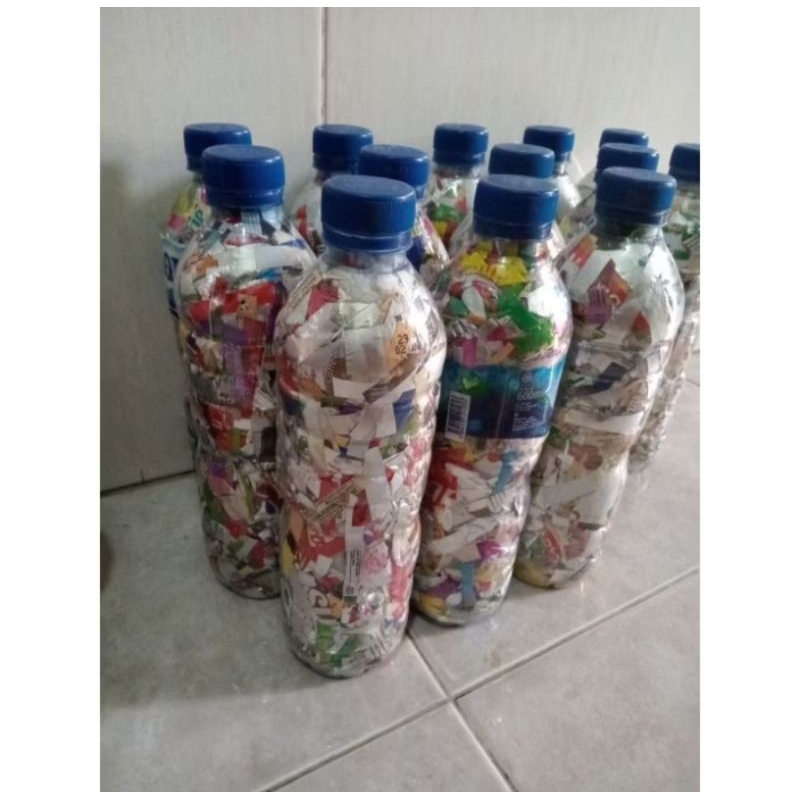 ecobrick botol aqua 600ml 200gr