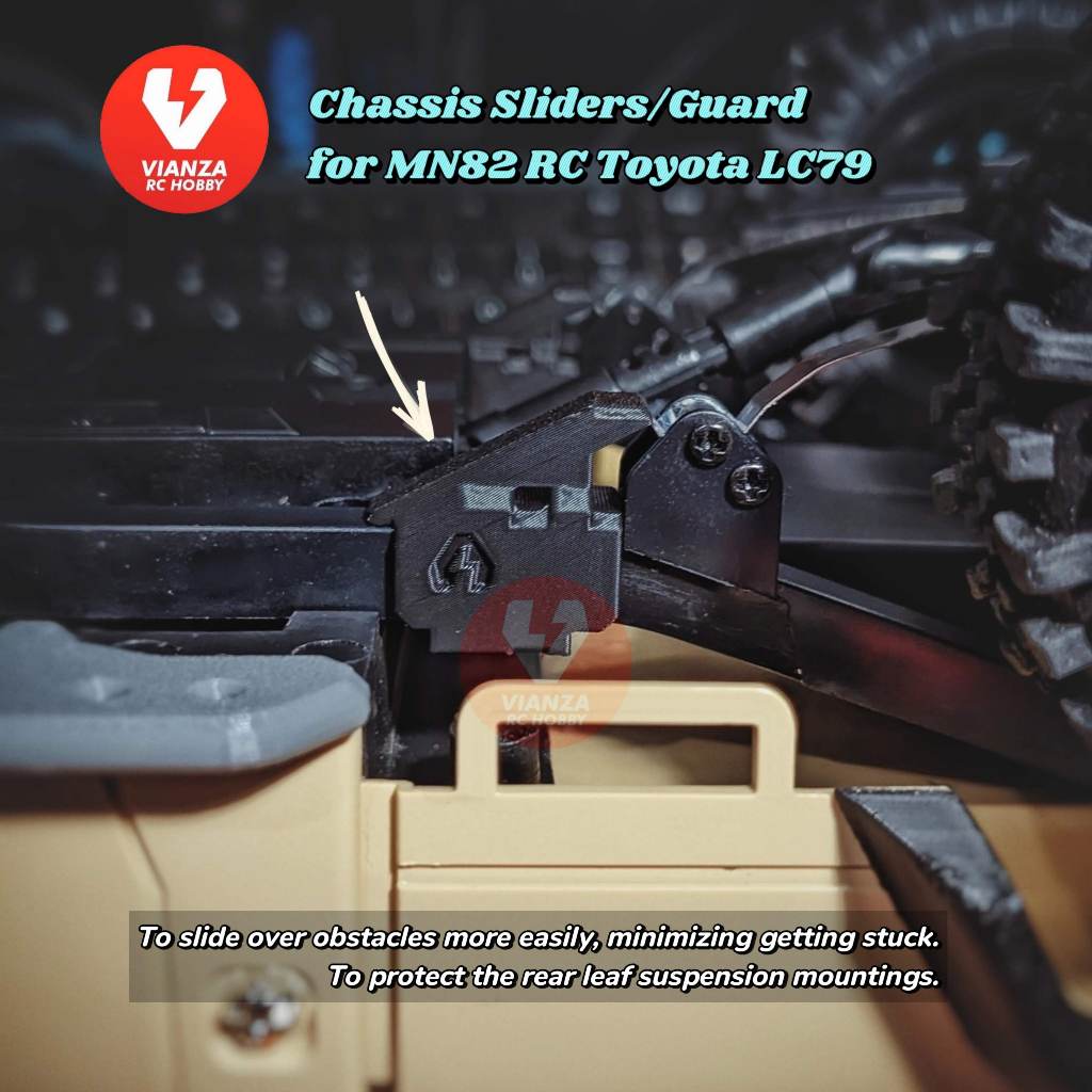 Chassis Slider untuk RC MN82 Land Cruiser 79 miniatur