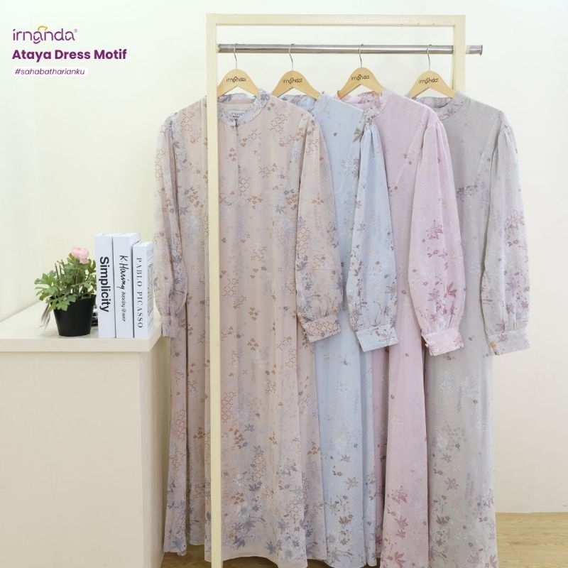ATAYA DRESS MOTIF SET HIJAB/DRESS/KEKINIAN/MODERN