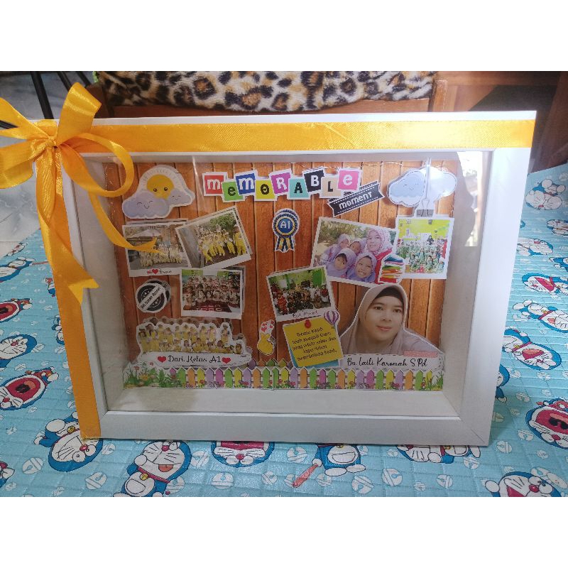 Kado foto 3D lampu/kado perpisahan/kado foto custom