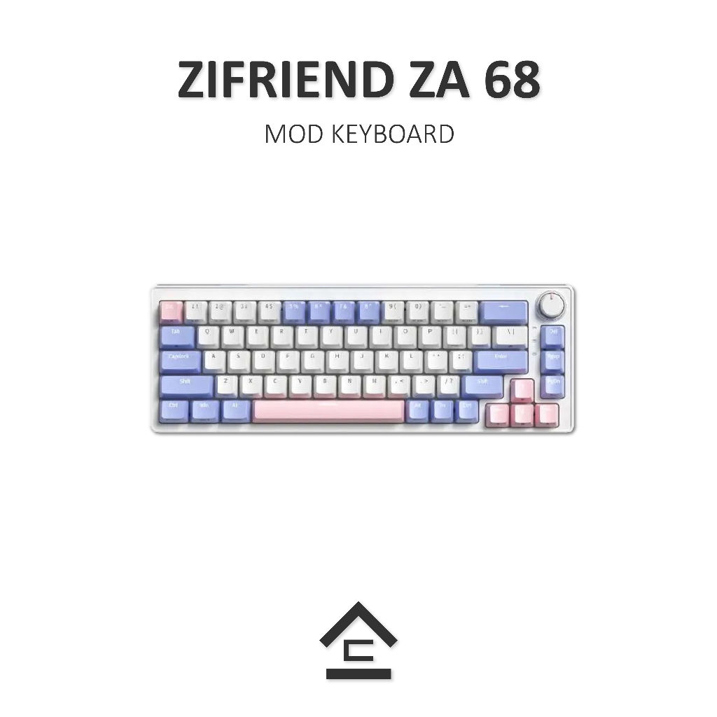 MECHANICAL KEYBOARD - 68% - HOTSWAP - UPGRADE ZIFRIEND ZA68 - HYACINTH